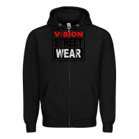 Black vision street wear tshirt Zipper Hoodie - linhVisuals