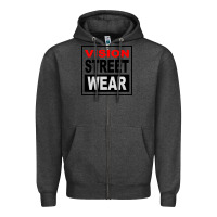 Charcoal Heather vision street wear tshirt Zipper Hoodie - linhVisuals