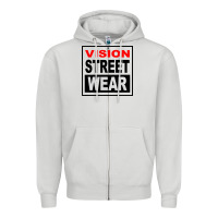 Dove Grey vision street wear tshirt Zipper Hoodie - linhVisuals