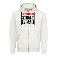 Oatmeal Heather vision street wear tshirt Zipper Hoodie - linhVisuals