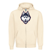Sandshell wolf head tshirt Zipper Hoodie - linhVisuals