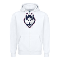 White wolf head tshirt Zipper Hoodie - linhVisuals