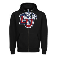 Black liberty flames Zipper Hoodie - linhVisuals