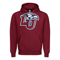 Burgundy liberty flames Zipper Hoodie - linhVisuals