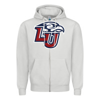 Dove Grey liberty flames Zipper Hoodie - linhVisuals