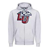 Heather Grey liberty flames Zipper Hoodie - linhVisuals