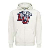 Oatmeal Heather liberty flames Zipper Hoodie - linhVisuals