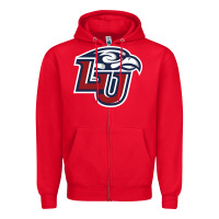 Red liberty flames Zipper Hoodie - linhVisuals