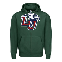 Sports Green liberty flames Zipper Hoodie - linhVisuals