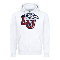 White liberty flames Zipper Hoodie - linhVisuals
