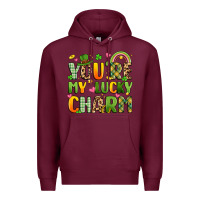 Burgundy you're my lucky charm Premium Hoodie - Artiststas