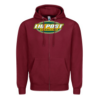 Burgundy liu post pioneers Zipper Hoodie - linhVisuals