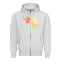 Dove Grey candle t  shirt c a n d l e i n k s p l a s h t  shirt Zipper Hoodie - linhVisuals