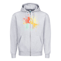Heather Grey candle t  shirt c a n d l e i n k s p l a s h t  shirt Zipper Hoodie - linhVisuals