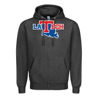 Charcoal Heather louisiana tech bulldogs Zipper Hoodie - linhVisuals
