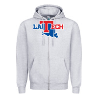 Heather Grey louisiana tech bulldogs Zipper Hoodie - linhVisuals