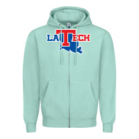 Seafoam louisiana tech bulldogs Zipper Hoodie - linhVisuals