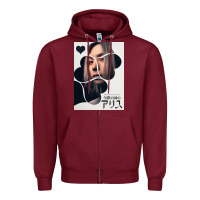 Burgundy Chishiya Alice In Borderland Zipper Hoodie - linhVisuals