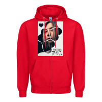 Red Chishiya Alice In Borderland Zipper Hoodie - linhVisuals