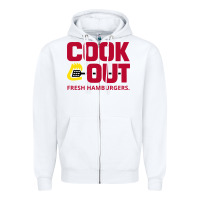 White Cookout Zipper Hoodie - linhVisuals
