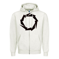 Oatmeal Heather Fountain Boats Zipper Hoodie - linhVisuals