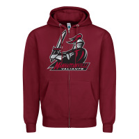 Burgundy manhattanville valiants Zipper Hoodie - linhVisuals
