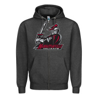 Charcoal Heather manhattanville valiants Zipper Hoodie - linhVisuals