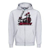 Heather Grey manhattanville valiants Zipper Hoodie - linhVisuals