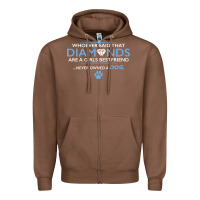 Chestnut whoever said that diamonds are a girls best friend never owned a dog Zipper Hoodie - linhVisuals