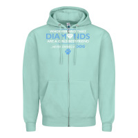 Seafoam whoever said that diamonds are a girls best friend never owned a dog Zipper Hoodie - linhVisuals