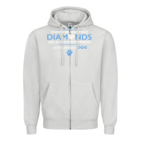 Dove Grey whoever said that diamonds are a girls best friend never owned a dog Zipper Hoodie - linhVisuals