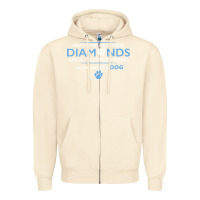 Sandshell whoever said that diamonds are a girls best friend never owned a dog Zipper Hoodie - linhVisuals