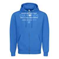 True Royal whoever said that diamonds are a girls best friend never owned a dog Zipper Hoodie - linhVisuals