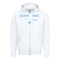 White whoever said that diamonds are a girls best friend never owned a dog Zipper Hoodie - linhVisuals