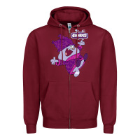Burgundy chowder Zipper Hoodie - linhVisuals