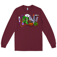 Burgundy Halloween RN Registered NurseHalloween RN Register Long Sleeve Tee - LillyAllenDesigns