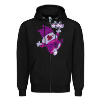 Black chowder Zipper Hoodie - linhVisuals