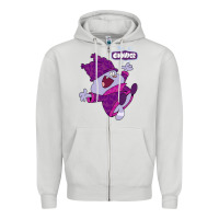 Dove Grey chowder Zipper Hoodie - linhVisuals