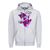 Heather Grey chowder Zipper Hoodie - linhVisuals