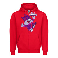 Red chowder Zipper Hoodie - linhVisuals