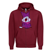 Burgundy chowder Zipper Hoodie - linhVisuals