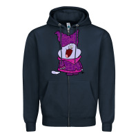 Navy chowder Zipper Hoodie - linhVisuals