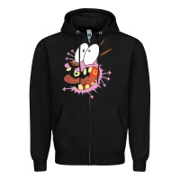 Black courage the cowardly dog Zipper Hoodie - linhVisuals