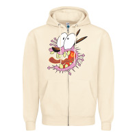 Sandshell courage the cowardly dog Zipper Hoodie - linhVisuals