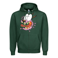 Sports Green courage the cowardly dog Zipper Hoodie - linhVisuals