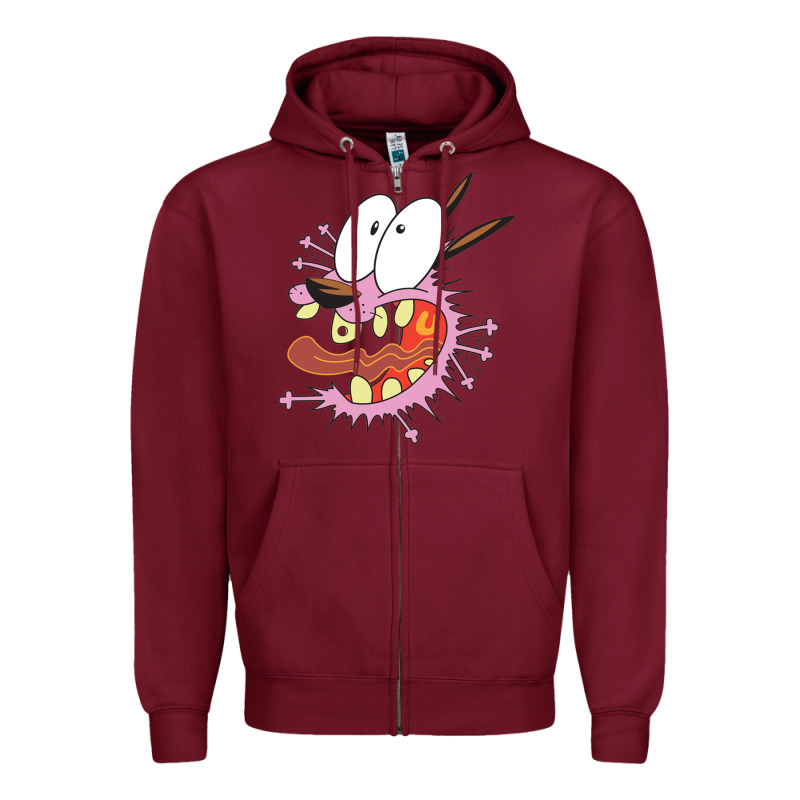 Courage The Cowardly Dog Zipper Hoodie by linhVisuals | Teevron