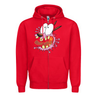 Red courage the cowardly dog Zipper Hoodie - linhVisuals