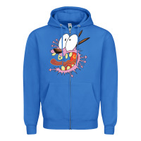 True Royal courage the cowardly dog Zipper Hoodie - linhVisuals