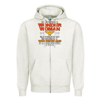 Oatmeal Heather wonder  woman Zipper Hoodie - linhVisuals