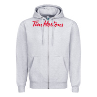 Heather Grey Tim Hortons Zipper Hoodie - linhVisuals
